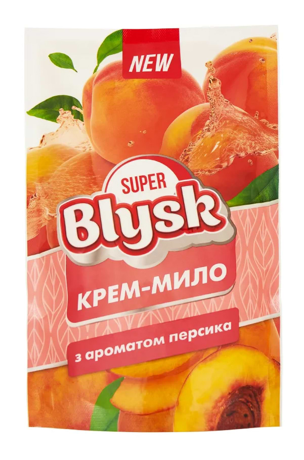 Рідке мило для рук Super Blysk Персик 460 мл дой-пак (SB52001) - Фото 1