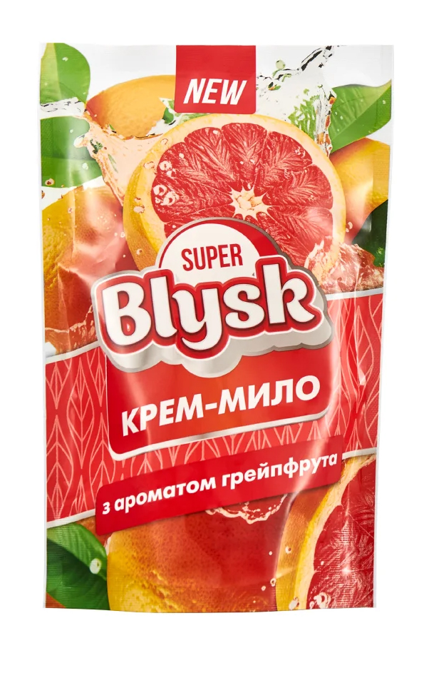 Рідке мило для рук Super Blysk Грейпфрут 460 мл дой-пак (SB52018) - Фото 1
