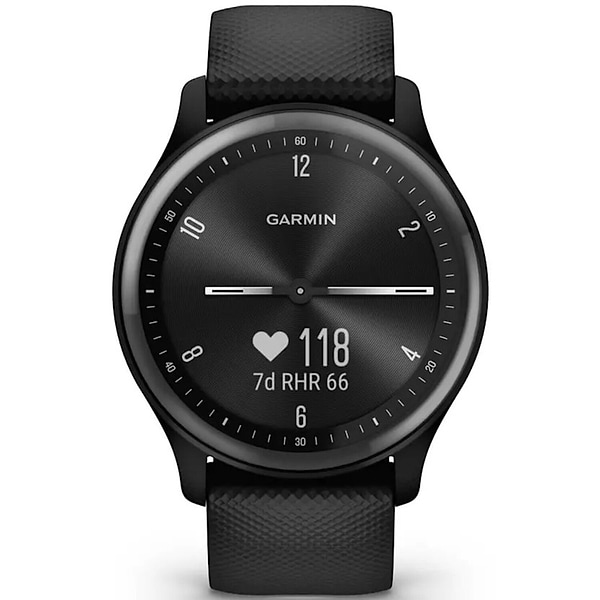 Фото - Смарт-часы Garmin vivomove Sport, Black, Silicone (010-02566-00)