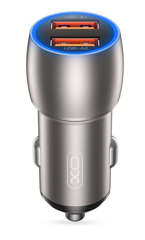 Автомобільний зарядний пристрій XO QC 3.0 36W/2USB Black (СC52-BK) - Фото 1