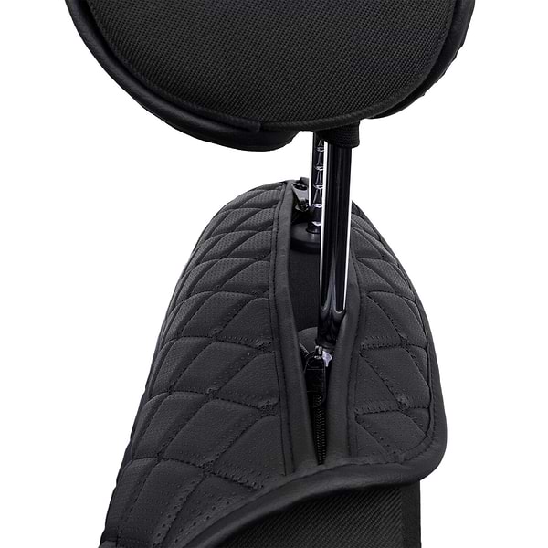 Фото - Уцінка - Накидка на сидіння автомобіля EVAtech ECO чорна з чорною ниткою, чорний кант SCASBBB