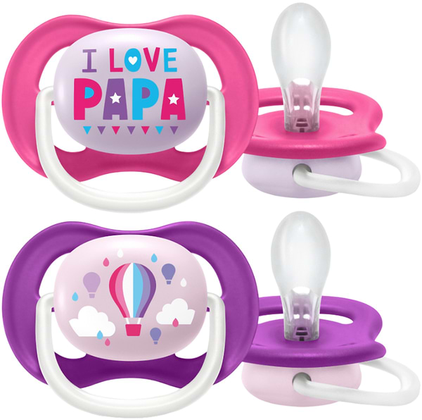 Фото - Ортодонтическая пустышка Philips Avent для девочек I love…, 6-18 мес. (SCF080/04)