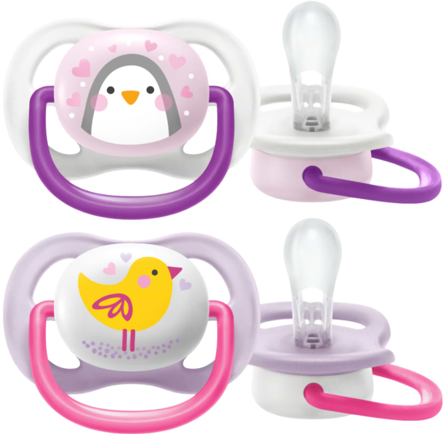 Ортодонтическая пустышка Philips Avent для девочек Animal, 0-6 мес. (SCF080/06) - Фото 1