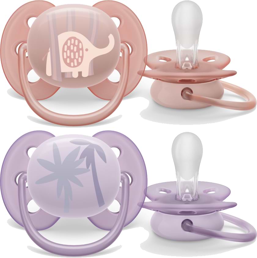 Ортодонтическая пустышка Philips Avent Ultra Soft 0-6 мес., 2 шт. (SCF091/09) - Фото 1
