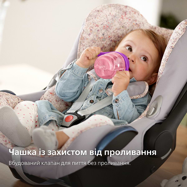 Фото - Поильник-непроливайка детский Philips 6 мес. Pink, 200 мл (SCF551/03)