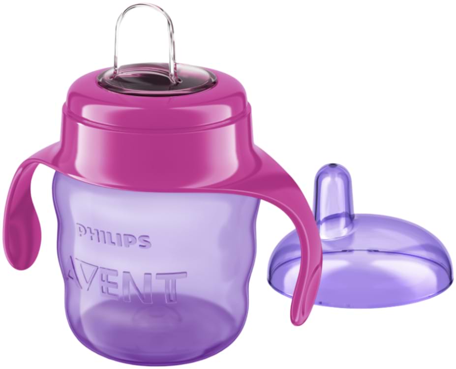 Поильник-непроливайка детский Philips 6 мес. Pink, 200 мл (SCF551/03) - Фото 1