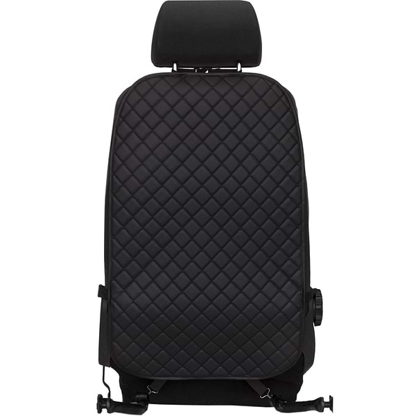 Фото - Накидка на спинку переднього сидіння автомобіля EVAtech ECO чорна з чорною ниткою, чорний кант SCFSBBB