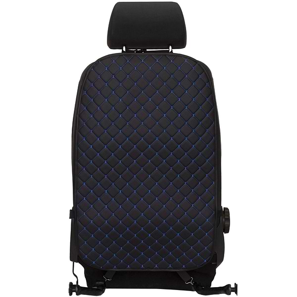 Фото - Накидка на спинку переднього сидіння автомобіля EVAtech ECO чорна з синьою ниткою, чорний кант SCFSBLB