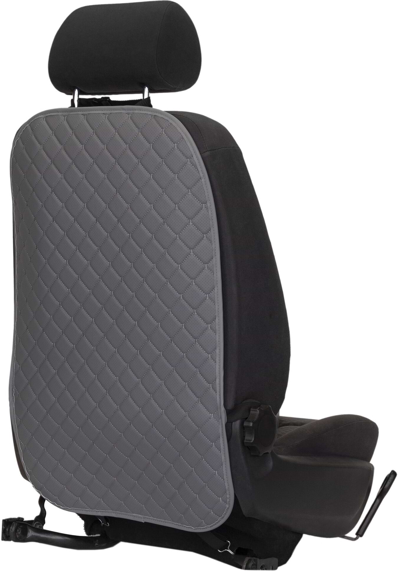 Накидка на спинку переднього сидіння автомобіля EVAtech ECO сіра з сірою ниткою, сірий кант SCFSGGG