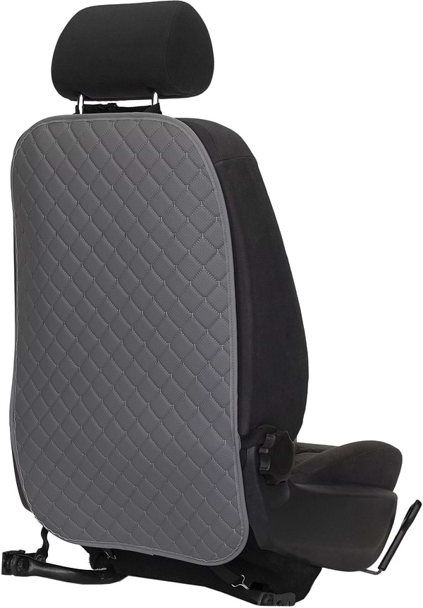 Фото - Накидка на спинку переднього сидіння автомобіля EVAtech ECO сіра з сірою ниткою, сірий кант SCFSGGG