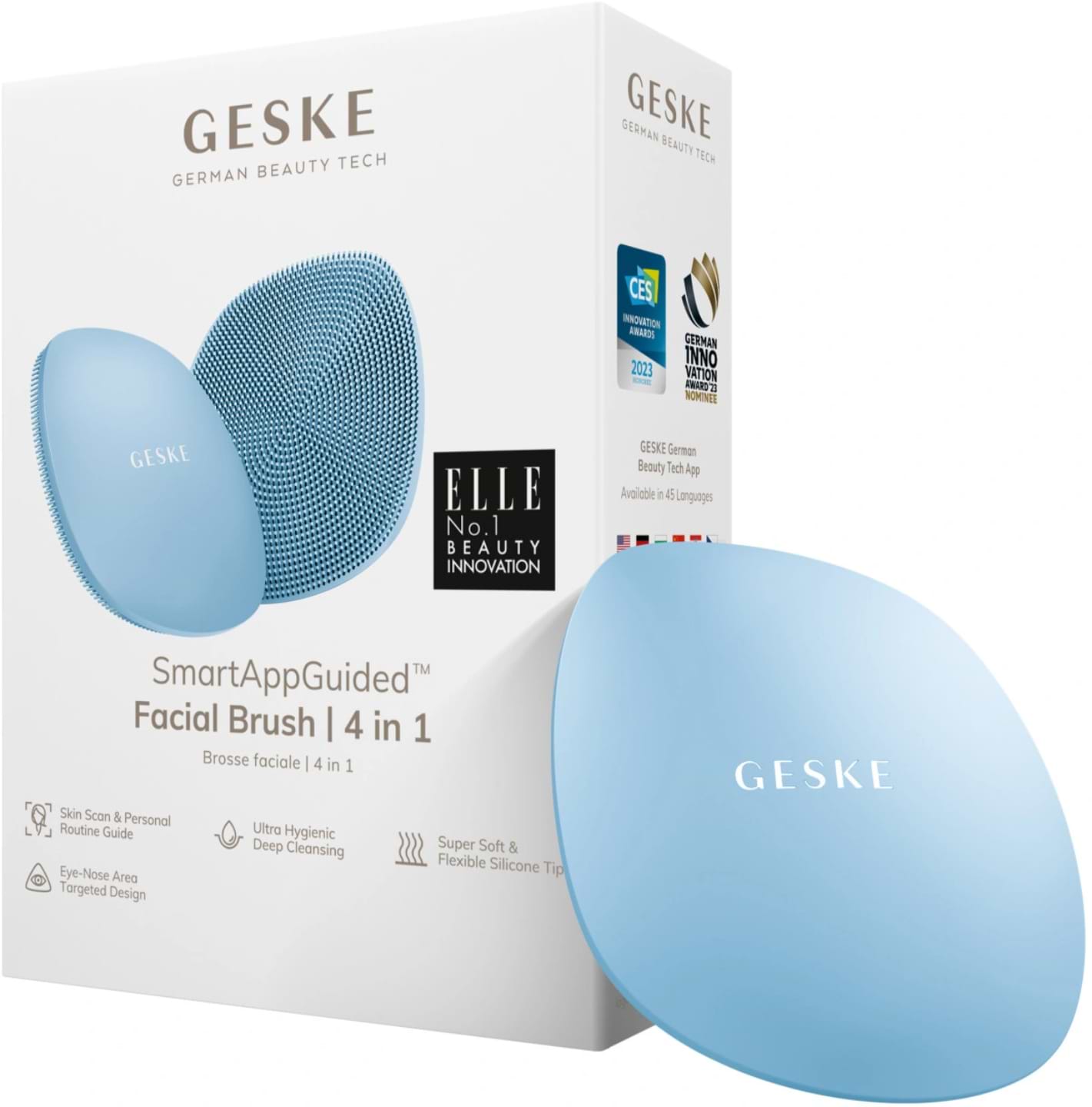 Купити Щітка для чищення обличчя GESKE Facial Brush 4 в 1 аквамарин (GK000018AQ01) - Фото 1 Щітка для чищення обличчя GESKE Facial Brush 4 в 1 аквамарин (GK000018AQ01) - Фото 1