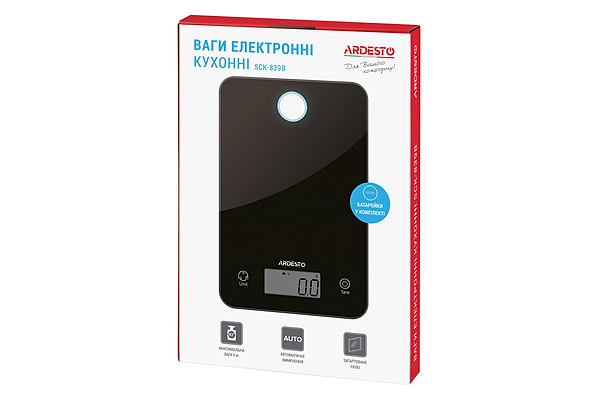 Фото - Весы кухонные Ardesto SCK-839B