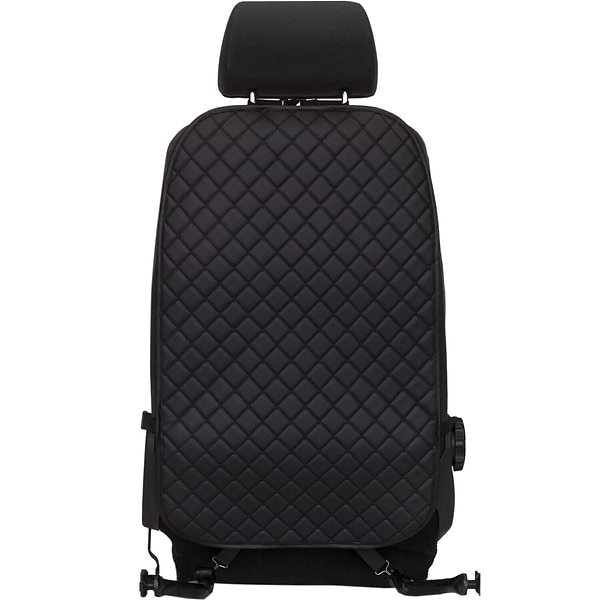 Фото - Комплект накидок под детское автокресло и на спинку переднего сиденья автомобиля EVAtech ECO черная с черной нитью, черный кант SCKIDBBB