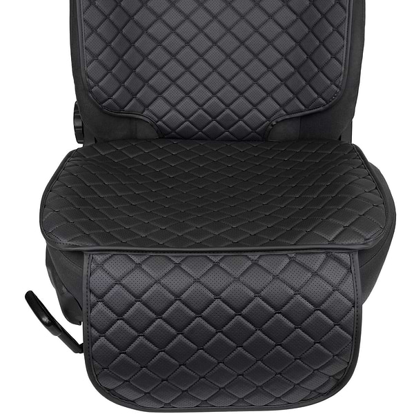 Фото - Комплект накидок под детское автокресло и на спинку переднего сиденья автомобиля EVAtech ECO черная с черной нитью, черный кант SCKIDBBB