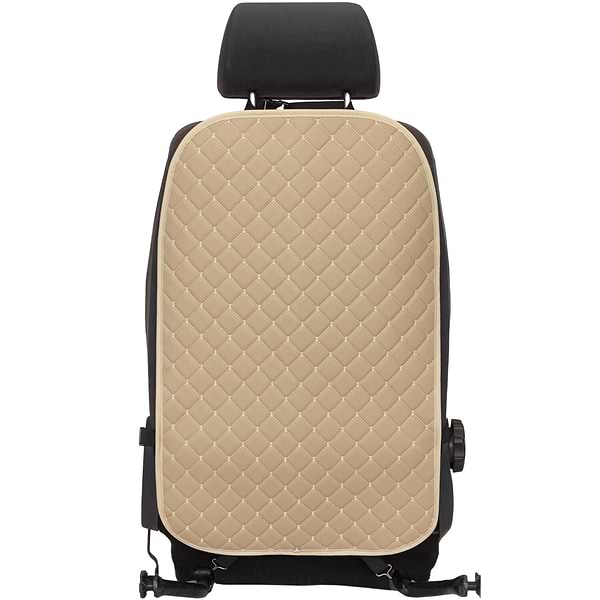 Фото - Комплект накидок под детское автокресло и на спинку переднего сиденья автомобиля EVAtech ECO бежевая с бежевой нитью, бежевый кант SCKIDIII