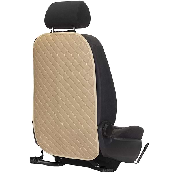 Фото - Комплект накидок под детское автокресло и на спинку переднего сиденья автомобиля EVAtech ECO бежевая с бежевой нитью, бежевый кант SCKIDIII