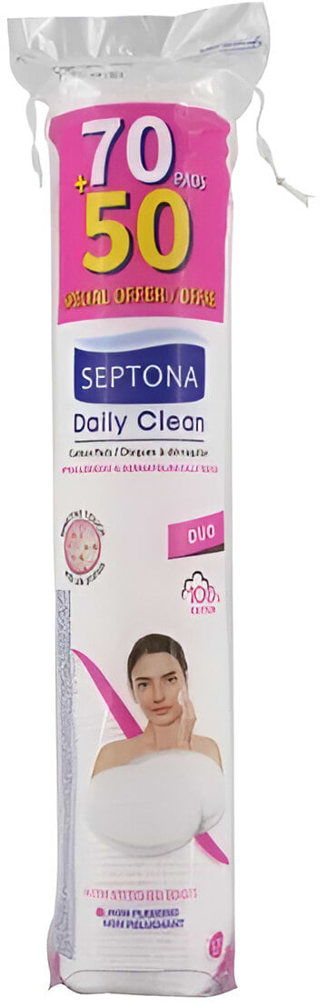 Фото - Ватні диски Septona Sensitive Touch DUO 70+50 шт. (SCPTD120)