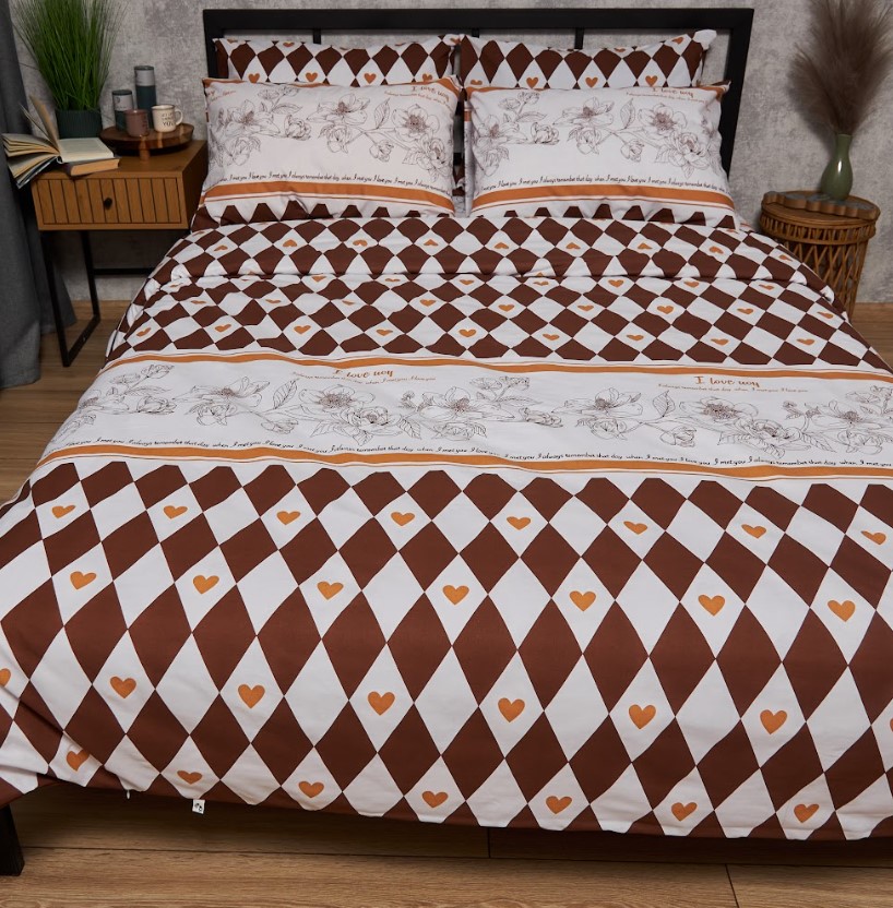 Комплект постельного белья Moon&Star Бязь Gold Люкс Heart Patch 175х210 нав. 2х70х70 (MS-820009387)