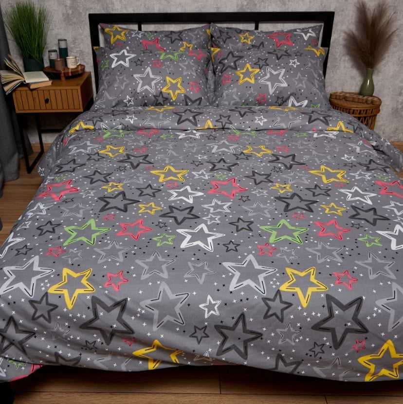 Комплект постільної білизни Moon&Star Бязь Gold Люкс Cosmic Party 175х210 нав. 2х50х70 (MS-820009001)