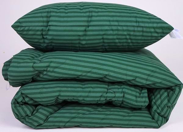 Фото - Ковдра літня полуторна MirSon антиалергенна №124 Сolor Fun Line 17-0612 Stripe Emerald Tencel 140х205 нав. 2 шт. (2200010853964)