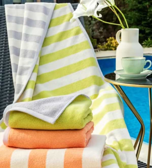 Фото - Полотенце банное OZDILEK DOUBLE C.STRIPE сине-голубое 70х145 см