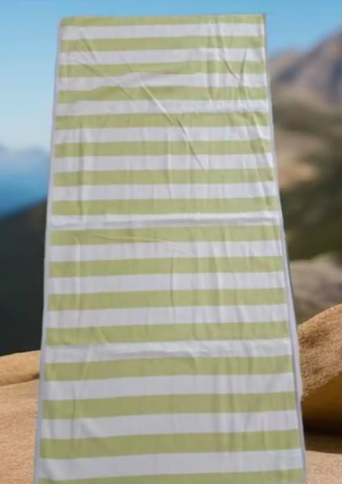 Фото - Рушник банний OZDILEK DOUBLE C.STRIPE зелено-сірий 70х145 см