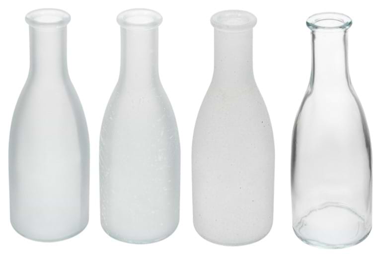 Набор ваз Lefard 4 шт. Bottle white-frost h18 d6x26,5 (804-114)