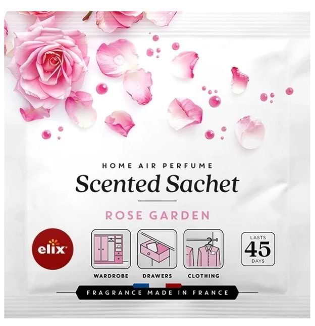 Ароматичне саше Elix Rose Garden для шухляд шафи до 45 днів аромату (5907100190059)