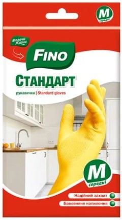 Рукавички латексні FINO неопудр. , Стандарт M - Фото 1