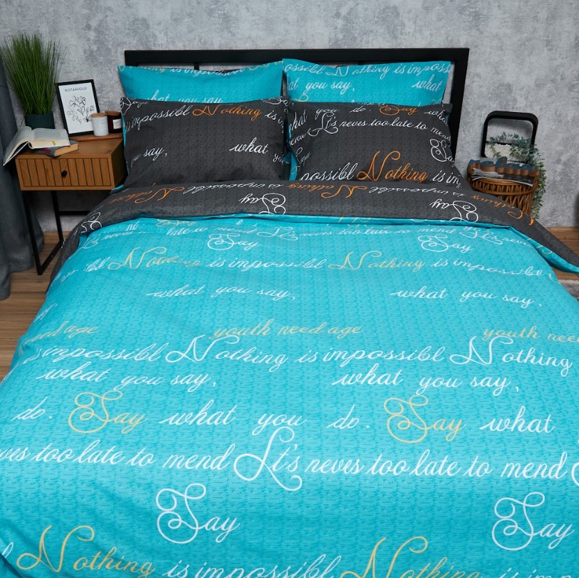 Фото - Комплект постельного белья Moon&Star Бязь Gold Люкс «Poetic Night» 200х220 нав. 4х70х70 (MS-820006664)