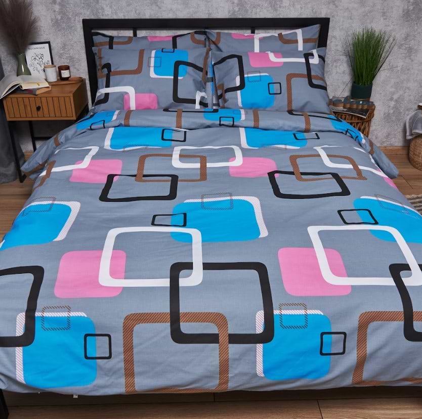 Комплект постельного белья Moon&Star Бязь Gold Люкс «Retro Vibes» 200х220 нав. 2х40х60 (MS-820006765)