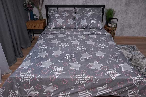 Фото - Комплект постельного белья Moon&Star Микросатин Premium «Stardom» 160х220 см нав. 2х50х70 (MS-820002529)