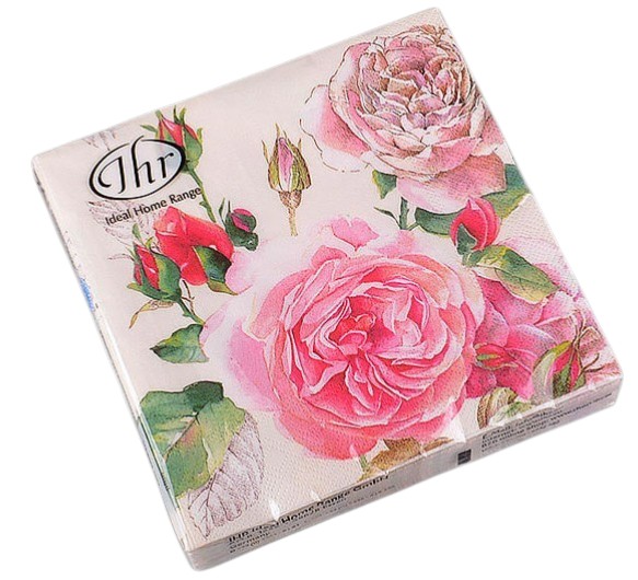 Серветки паперові Ideal Home Чайна троянда 20 шт. 32x32 см (694-022)