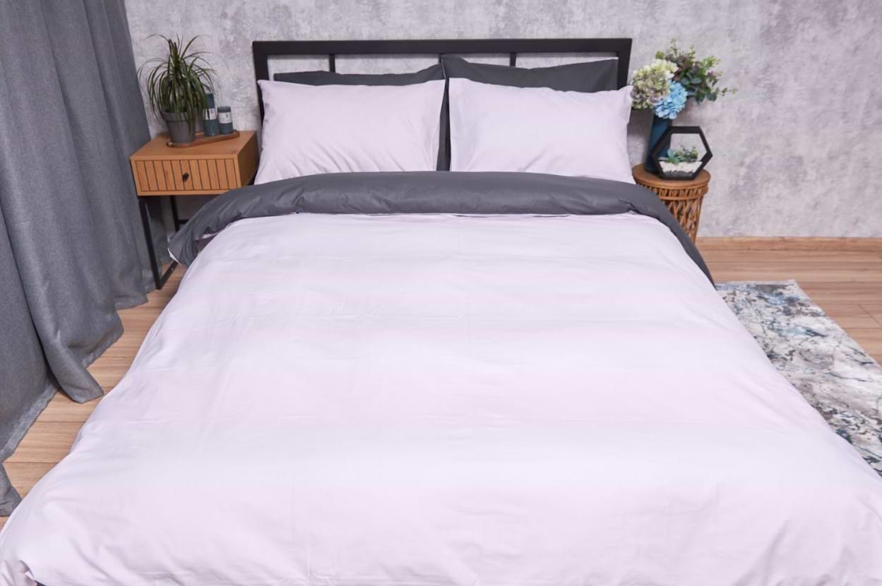 Комплект постельного белья Moon&Star Бязь Gold Люкс Orchid Gray King Size 220x240 (MS-820002334)