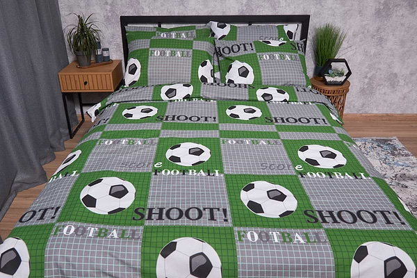 Фото - Комплект постільної білизни Moon&Star Бязь Gold Люкс Football King Size 220x240 (MS-820002018)