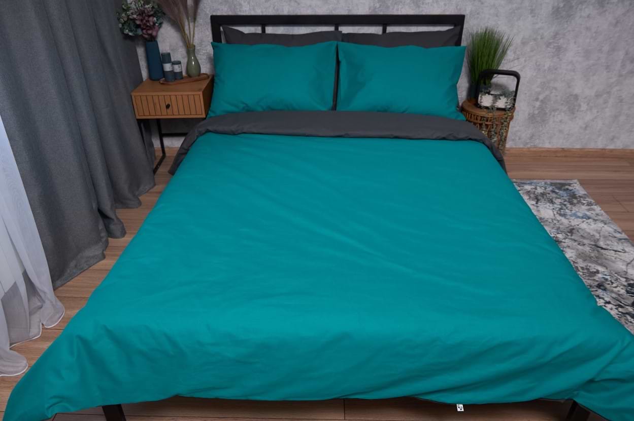 Комплект постельного белья Moon&Star Бязь Gold Люкс Gray Green King Size 220x240 (MS-820002687)