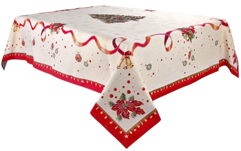 Скатерть прямоугольная Lefard новогодняя с люрексом Navidad 140x180 см (716-121)