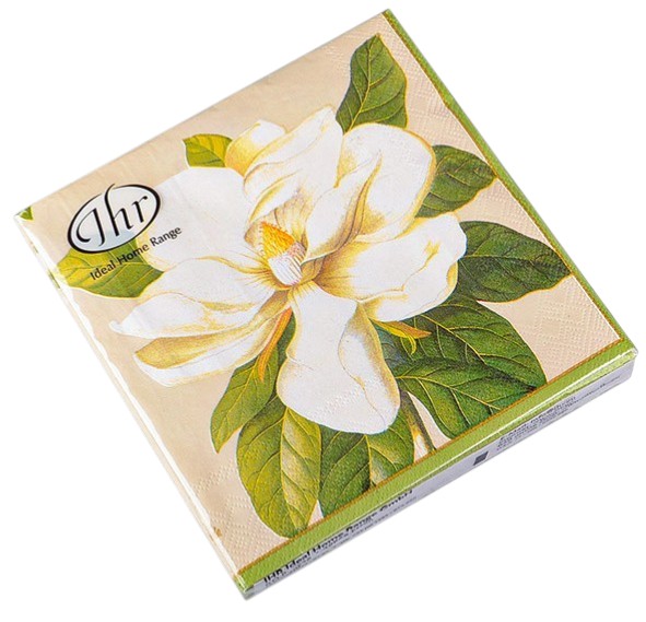 Серветки паперові Ideal Home Магнолія 20 шт. 32x32 см (694-017)