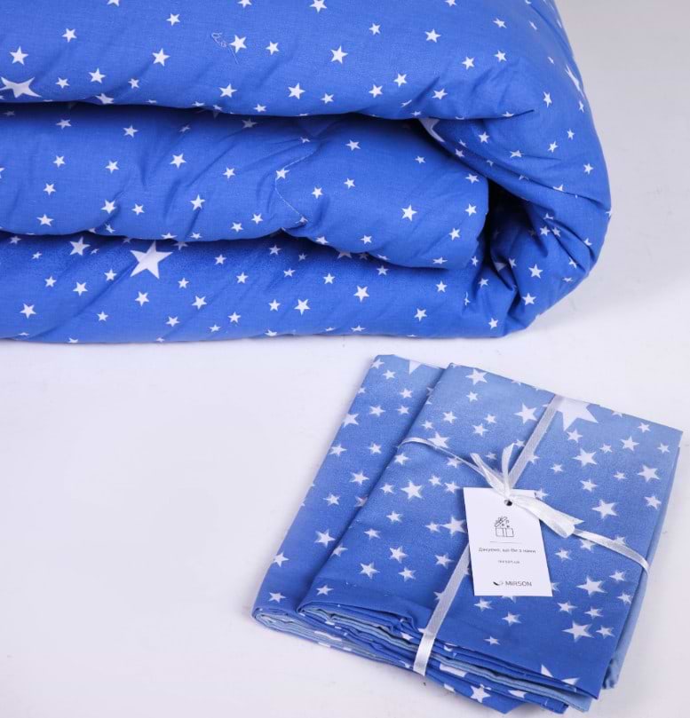 Ковдра демісезонна двоспальна євро MirSon №242 Сolor Fun Line 17-0432 Milky Way Вовна 200х220 см +нав 2 шт. (2200010858709)