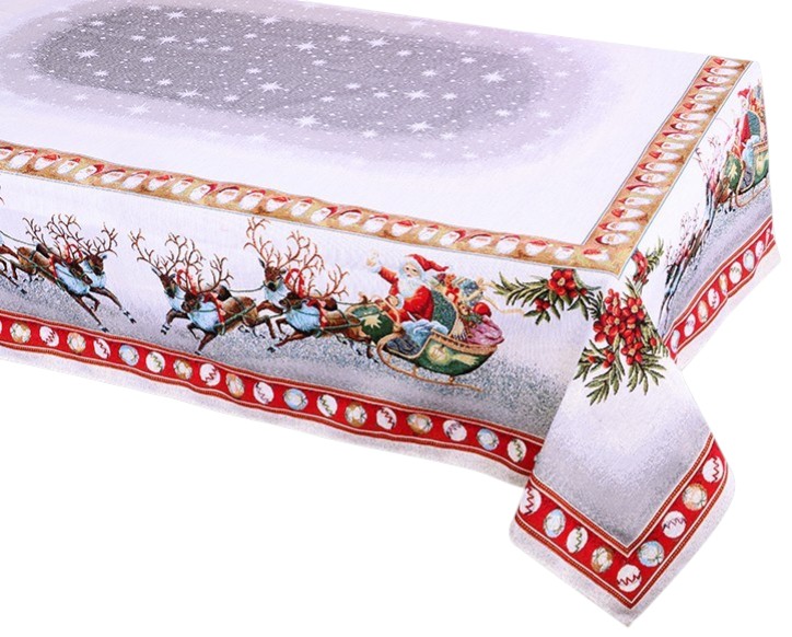Скатерть прямоугольная Lefard новогодняя с люрексом 140х180 см (716-002)