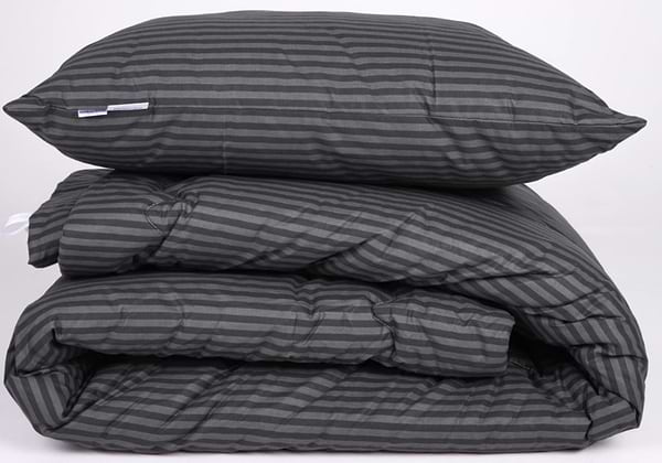 Фото - Ковдра дитяча демісезонна MirSon №161 Сolor Fun Line 17-0611 Stripe Black Вовна 110х140 см +нав 2 шт. (2200010857108)