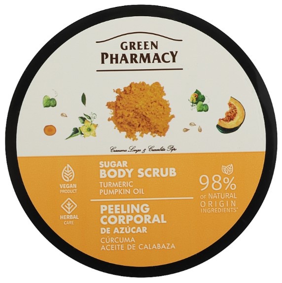 Скраб для тіла Green Pharmacy 200 мл цукровий Куркума та гарбузова олія (4823015945427)