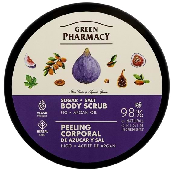 Скраб для тіла Green Pharmacy 200 мл цукрово-сольовий Інжир та арганова олія (4823015945397)