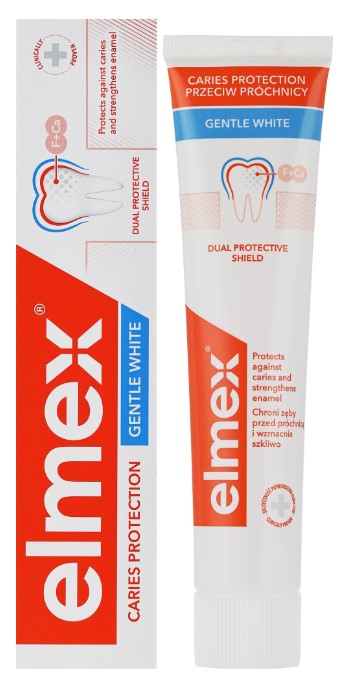 Фото - Зубна паста Elmex 75 мл Делікатне Відбілювання "Anticaries" (8718951240858)