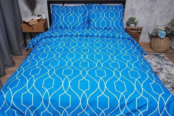 Фото - Комплект постільної білизни Moon&Star Мікросатин Premium «Ocean Breeze» 143х210 см нав. 2х50х70 (MS-820005161)