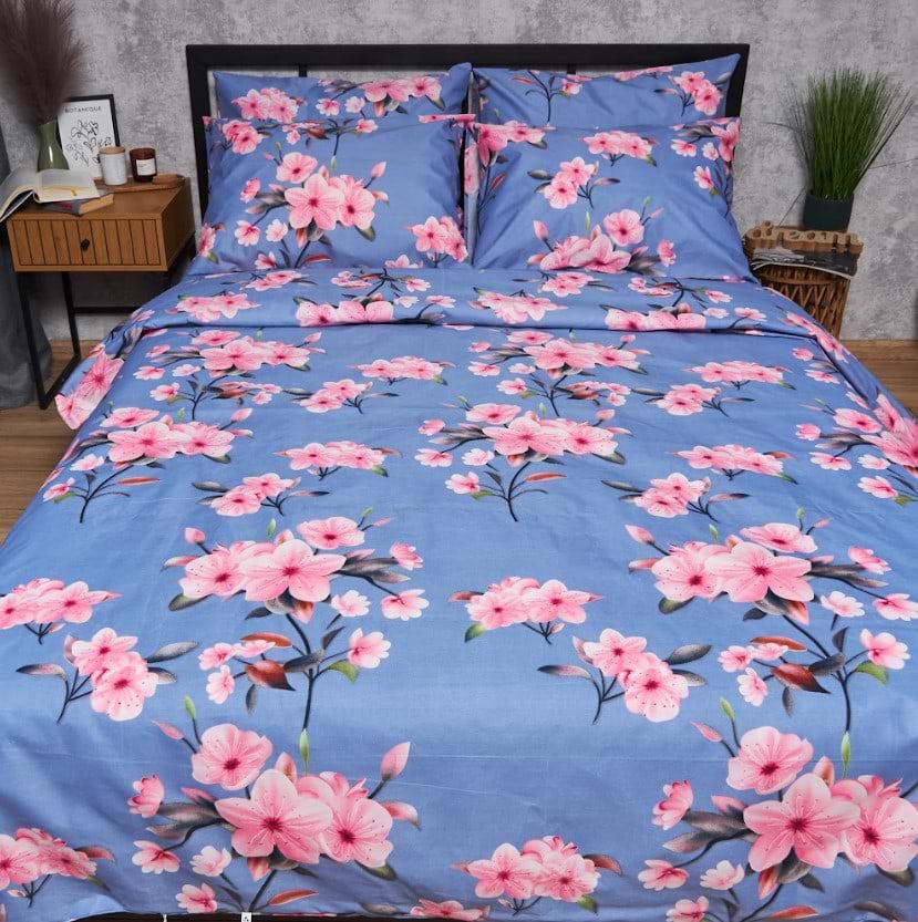 Комплект постільної білизни Moon&Star Мікросатин Premium «Blossom Sky» 143х210 см нав. 2х40х60 (MS-820007540)
