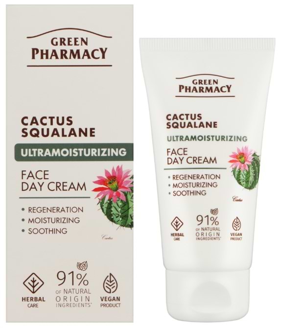 Фото - Крем для обличчя Green Pharmacy 50 мл денний Кактус + сквалан (5901845509664)