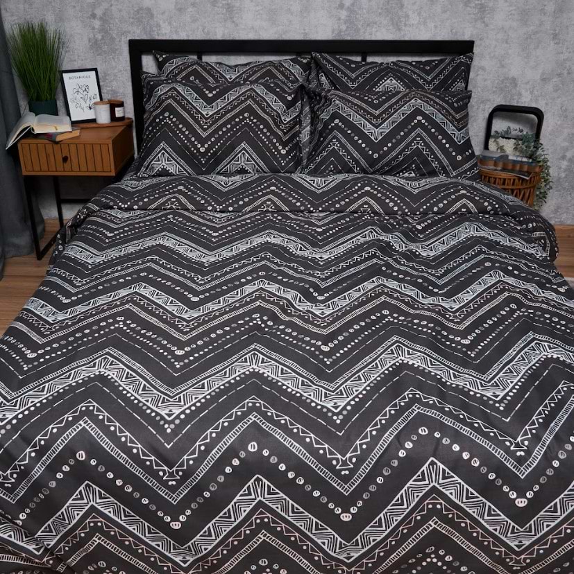 Комплект постільної білизни Moon&Star Мікросатин Premium «Geometric Grace» 175х210 см нав. 4х50х70 (MS-820007778)