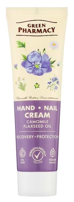Крем для рук і нігтів Green Pharmacy 100 мл ромашка/олія льону (4823015905810)