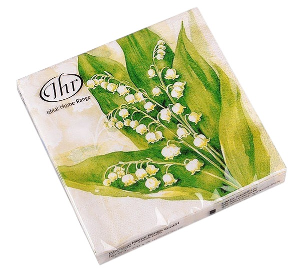 Серветки паперові Ideal Home Конвалії 20 шт. 32x32 см (694-005)